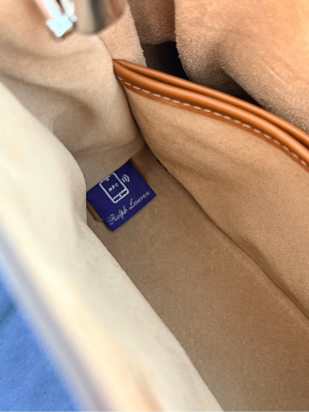 Ralph Lauren Tan Calfskin Top Handle Satchel - Picture 13 of 17